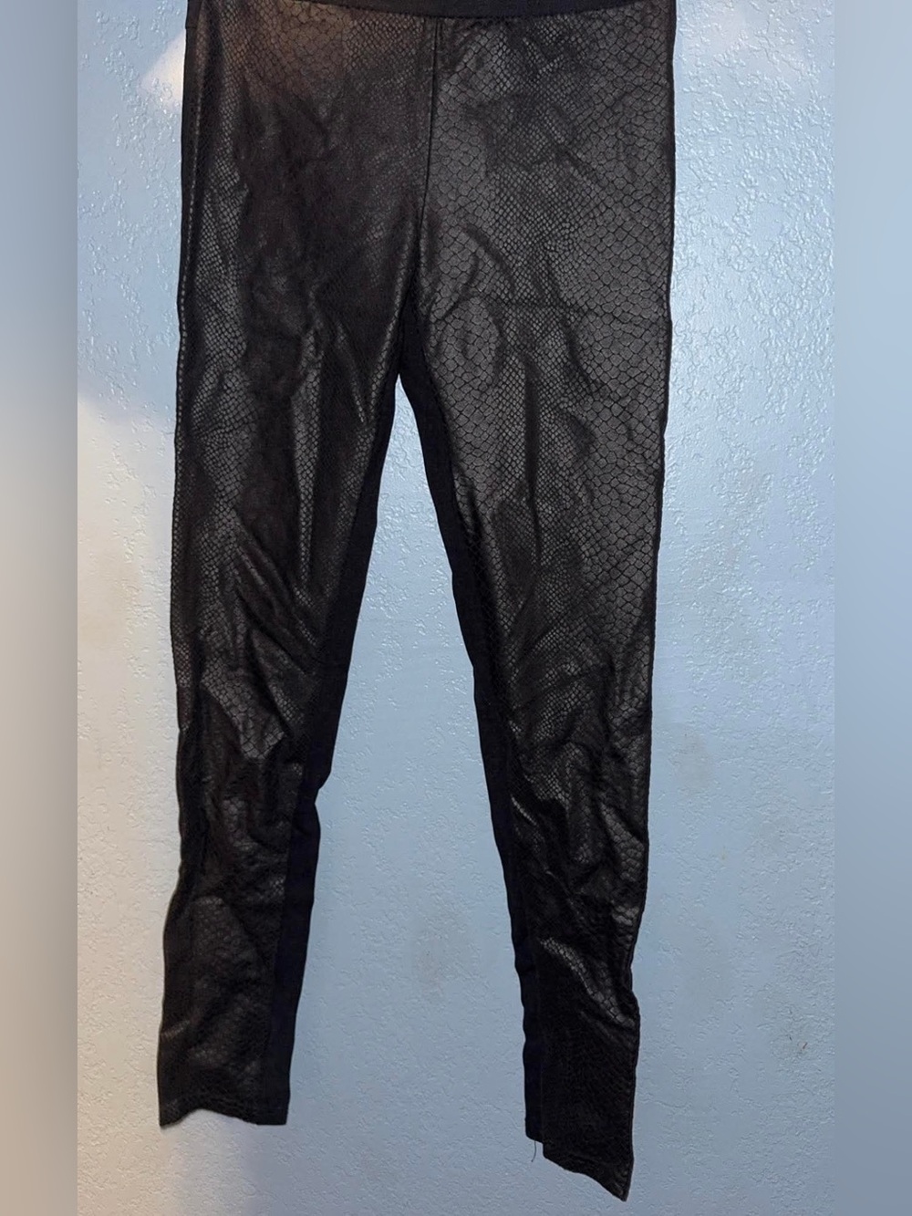 Olivaceous Black Textured Leggings